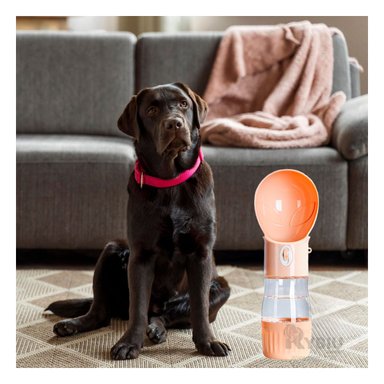 DISPENSADOR AGUA PERRO MA29115 COLOR NARANJA Y AGENDITA RYBIU