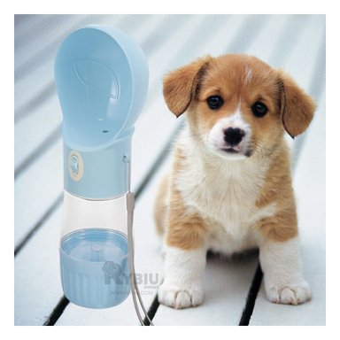 DISPENSADOR AGUA PERRO Y GATO MA29117 DISPENSADOR PORTÁTIL AGUA COLOR CELESTE Y PAPEL REGALO RYBIU