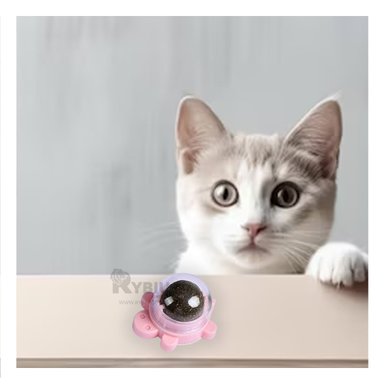 BOLA GATOS MA29085 RYBIU IDEAL LA SALUD BUCAL EN COLOR ROSADO +STICKERS