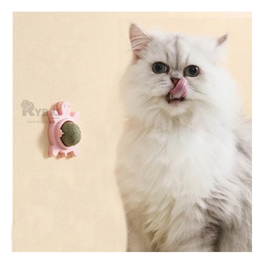 BOLA GATO MA29085 RYBIU FORMA DE TORTUGA HIERBA ROSADO Y PAPEL DE REGALO