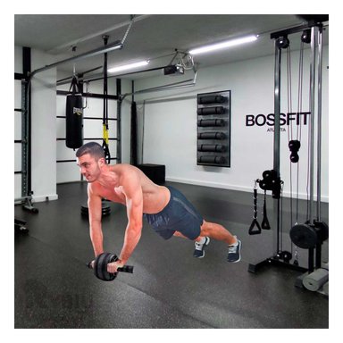 RUEDA RYBIU DE30659 PARA TONIFICAR ABDOMINALES NEGRO + REGALO AGENDITA