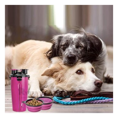 BEBEDERO PERRO Y GATO MA29627 FUNCIONAL MASCOTA ROSADO Y PAPEL REGALO RYBIU