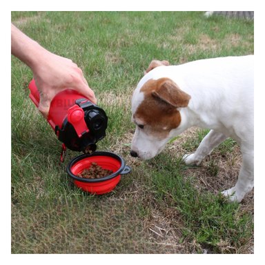 BEBEDERO PERRO Y GATO MA29629 Y COMEDERO MASCOTA COLOR ROJO Y PAPEL REGALO RYBIU