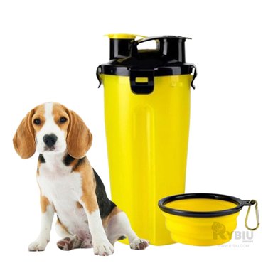 BEBEDERO PERRO MA29630 PLATO PLEGABLE AMARILLO RYBIU