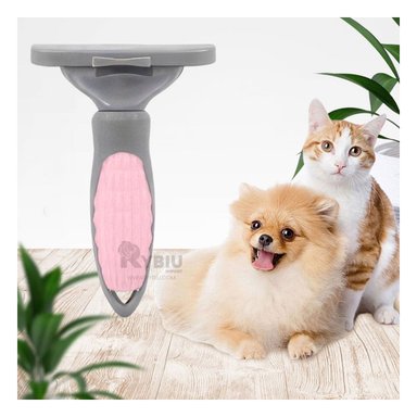 CEPILLO PERRO Y GATO RYBIU MA29632 QUITA PELOS PET RESISTENTE ROSADO
