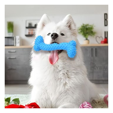 JUGUETE PERROS MA29650 RYBIU RESISTENTE EN TONO CELESTE +STICKERS