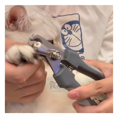 CORTAUÑAS PERRO Y GATO RYBIU MA29635 ERGONOMICO PET PLOMO + PAPEL DE REGALO