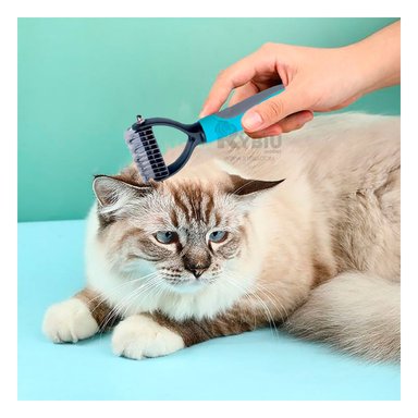 CEPILLO PERRO Y GATO RYBIU MA29854 DESENREDANTE DISEÑO MEDIANO + STICKERS