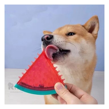 JUGUETE PERRO MA29625 RYBIU DIVERTIDO FORMA SANDIA ROJO Y STICKERS