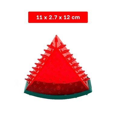 JUGUETE PERRO MA29625 RYBIU DIVERTIDO FORMA SANDIA ROJO Y STICKERS - 4