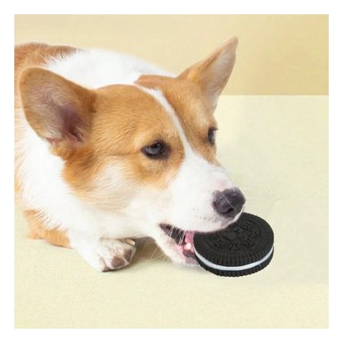 FIGURA LUDICA DE GOMA PARA MASCOTAS NEGRO SEGURO Y ATRACTIVO