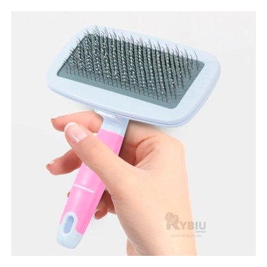 CEPILLO GATO RYBIU MA29886 KIT PRACTICO CON MINI PEINE DE REPUESTO ROSADO + STICKERS