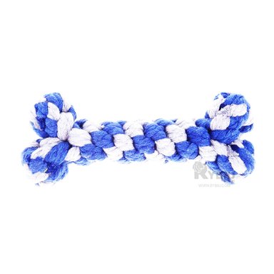 JUGUETE PERRO ALGODÓN MA29938 RYBIU MORDER ENTRETENER AZUL Y STICKERS