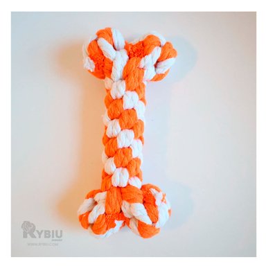 JUGUETE PERRO ALGODÓN MA29939 RYBIU ENTRETENIMIENTO FUERTE NARANJA Y PAPEL REGALO