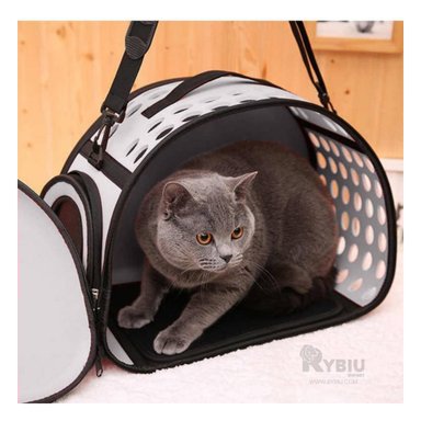 TRANSPORTADOR RYBIU PERROS Y GATOS MA29890 PLOMO + PAPEL DE REGALO