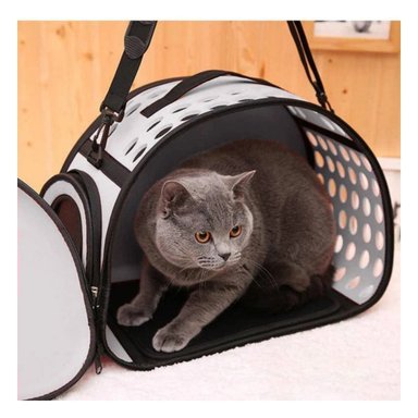 TRANSPORTADOR RYBIU PERROS Y GATOS MA29890 PLOMO + PAPEL DE REGALO - 2