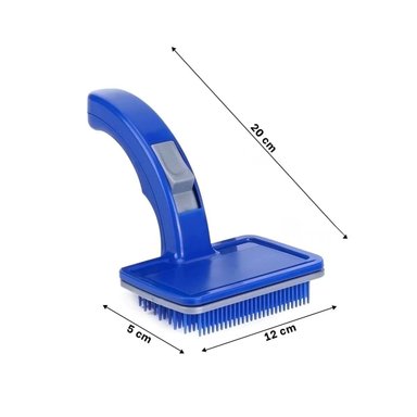 PEINE PERRO Y GATO RYBIU MA29640 CEPILLO PETS MATERIAL ANTIESTATICO AUTOLIMPIEZA GRANDE + PAPEL DE REGALO - 4