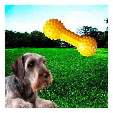 JUGUETE PERRO MA29642 RYBIU MASTICADOR FORMA PESA AMARILLO