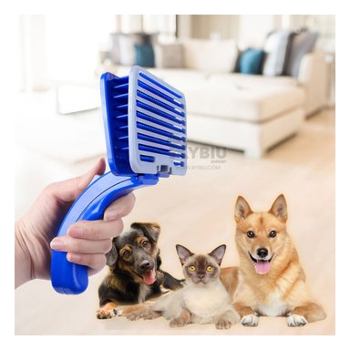 PEINE GATO RYBIU MA29640 CEPILLO AUTOLIMPIEZA TAMAÑO GRANDE + STICKERS