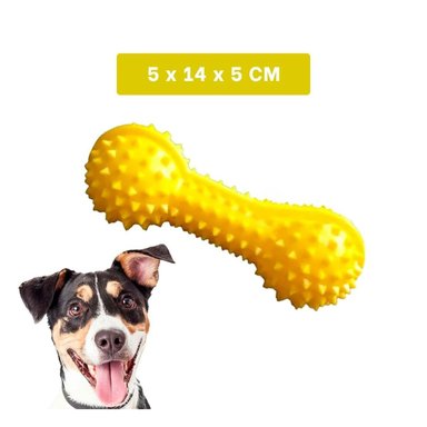 JUGUETE PERRO MA29642 RYBIU FORMA PESA CANINO AMARILLO Y PAPEL REGALO - 4