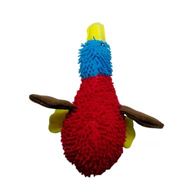 PELUCHE PERRO MA29949 RYBIU LLAMATIVO PATO ROJO Y CELESTE + STICKERS - 3