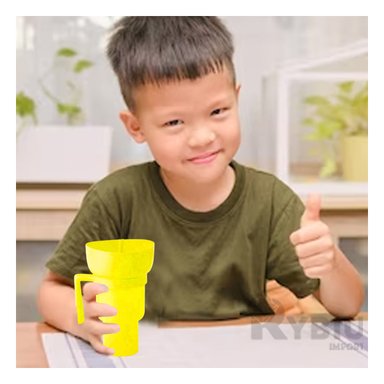 VASO 2 EN 1 PARA BEBIDAS Y SNACKS RYBIU CO29759 AMARILLO