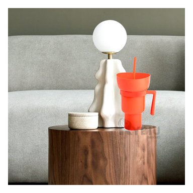 VASO 2 EN 1 PARA BEBIDAS Y SNACKS RYBIU CO29761 NARANJA