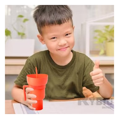 VASO PARA CHUCHERIAS RYBIU CO29761 NARANJA +PAPEL DE REGALO