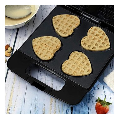 MAQUINA DE 4 CORAZONES NEGRO RAPIDA Y COMPACTA CON CONTROL DE TEMPERATURA Y+PAPEL REGALO - 5