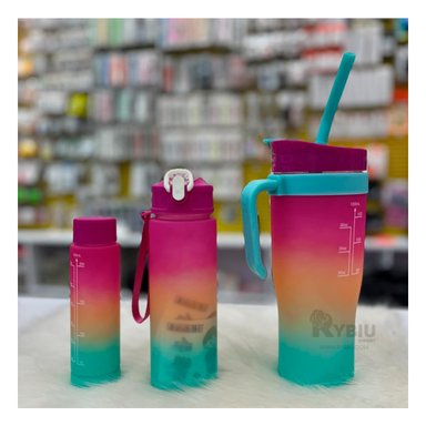 TOMATODO RYBIU CO30084 1200 ML 800 ML 300 ML TRIO STICKER 2D FUCSIA