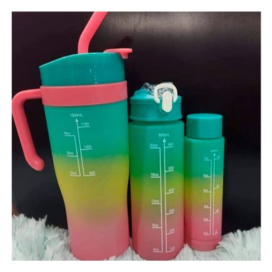 TOMATODOS RYBIU CO30085 CON FIGURITAS VERDE 3 UNIDADES + PAPEL REGALO