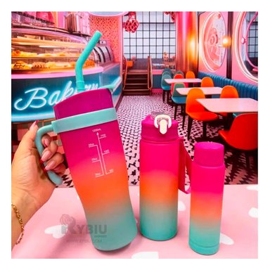 TOMATODO RYBIU CO30084 COMPACTO TRIO FUCSIA + REGALO AGENDITA