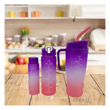 TOMATODO RYBIU CO30089 1200 ML 800 ML 300 ML TRIO STICKER 2D MORADO