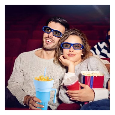 VASO PARA GOLOSINAS Y GASEOSAS RYBIU CO29758 CELESTE +REGALO AGENDITA