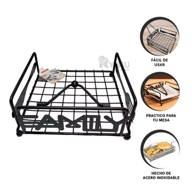 SET SERVILLETERO RYBIU CO29716 NEGRO RESISTENTE + REGALO STICKERS - 3