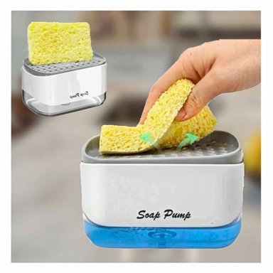 SOPORTE JABÓN LIQUIDO LAVAVAJILLA COLOR FACIL USO DIARIO COCINA Y HOGAR - 2