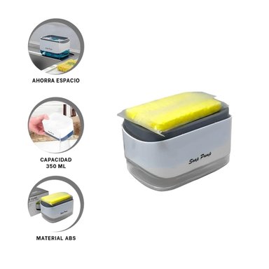 SOPORTE JABÓN LIQUIDO LAVAVAJILLA COLOR FACIL USO DIARIO COCINA Y HOGAR - 3