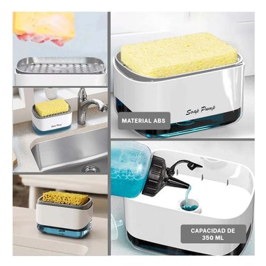 SOPORTE JABÓN LIQUIDO LAVAVAJILLA COLOR FACIL USO DIARIO COCINA Y HOGAR - 5