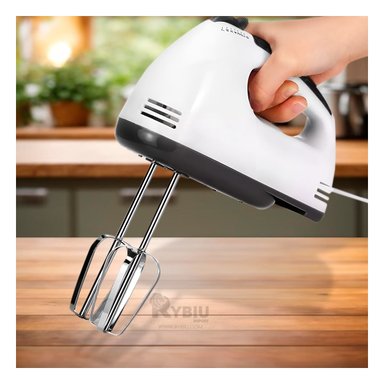 BATIDORA DE MANO RYBIU CO30188 DE 7 VELOCIDADES EN COLOR BLANCO