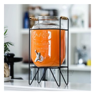 DISPENSADOR RYBIU CO30193 TRANSPARENTE CON GRIFO 8L + STICKERS