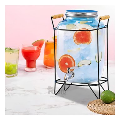 DISPENSADOR RYBIU CO30193 TRANSPARENTE SOPORTE ELEGANTE 8L + AGENDITA