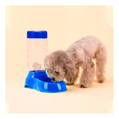 DISPENSADOR AGUA PERRO Y GATO MA31107 DISPENSADOR HIDRATANTE MASCOTA AZUL Y PAPEL REGALO RYBIU