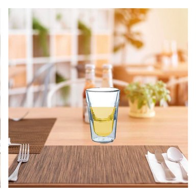 VASO MODERNO SIN ASA RYBIU TRANSPARENTE +REGALO STICKERS