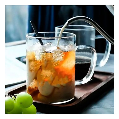 TAZA RYBIU PARA LATTE FUNCIONAL DE TRANSPARENTE +REGALO STICKERS 202