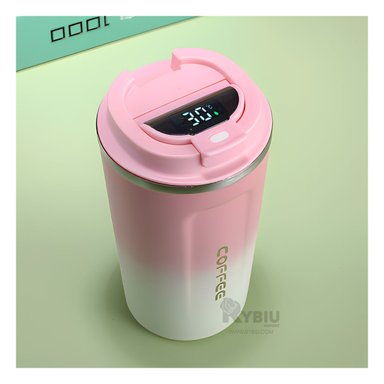 VASO CON TAPA RYBIU CO30262 ROSADO +REGALO STICKERS