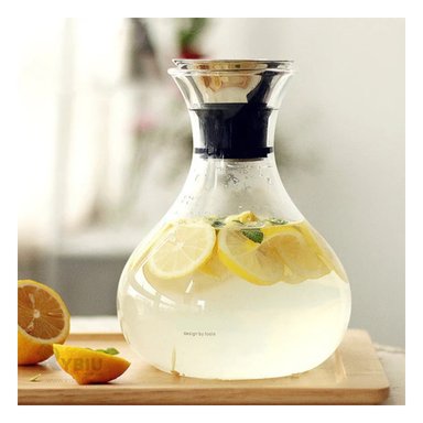 SET JARRA RYBIU 212 TRANSPARENTE DINAMICA VIDRIO 1600 ML FUJI + REGALO STICKERS