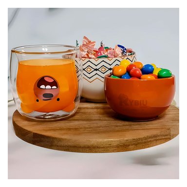 VASO ELEGANTE PARA HOGAR RYBIU 752 TRANSPARENTE +REGALO AGENDITA