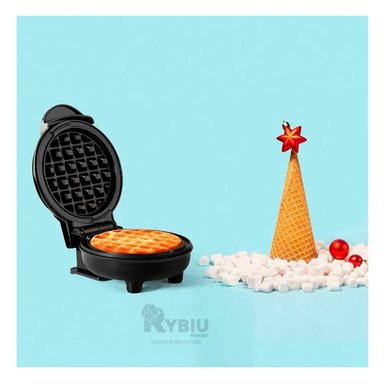 MINI WAFLERA RYBIU CO30007 FORMA CIRCULAR MODERNO EN DISEÑO NEGRO