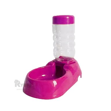 DISPENSADOR AGUA PERRO Y GATO MA31109 DISPENSADOR LÍQUIDO MASCOTA COLOR ROSADO Y AGENDITA RYBIU