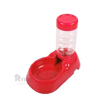DISPENSADOR AGUA PERRO Y GATO MA31108 PORTÁTIL MASCOTA COLOR ROJO Y STICKERS RYBIU
